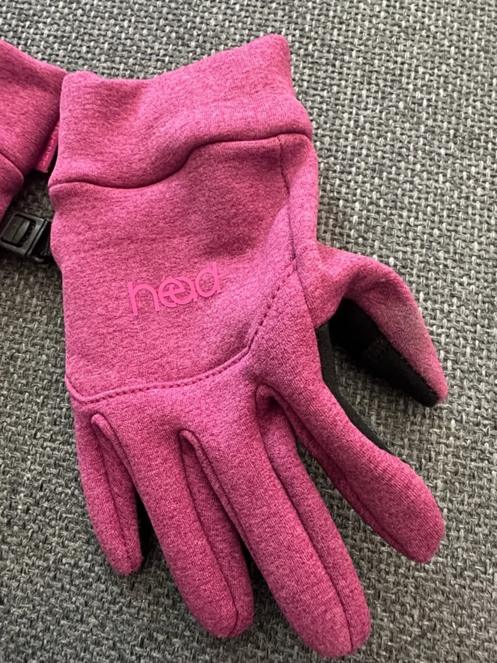 Black Pink Grip Athletic kids Gloves